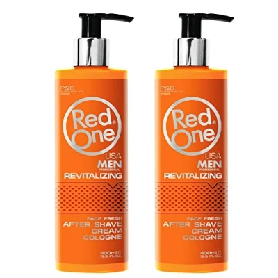 Image of RedOne Aftershave Cream Cologne 400 ml Balm Lotion Men Moisturising Face Fresh (Revitalizing) 2 PCS