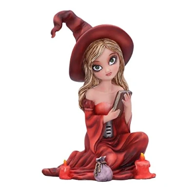 Image of Nemesis Now Rina Witch Figurine, Red, 15cm