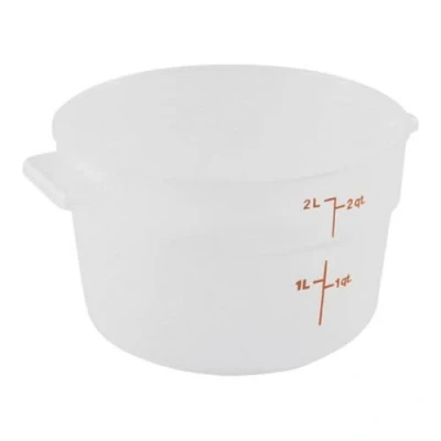 Image of Cambro (RFS2PP190) 2 Qt. Round Polypropylene Food Storage Container Camwear