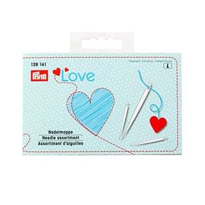 Image of Prym Love Needle Assortment and Threader, Metal, Blue/Silver, 12.5 x 8 2 cm
