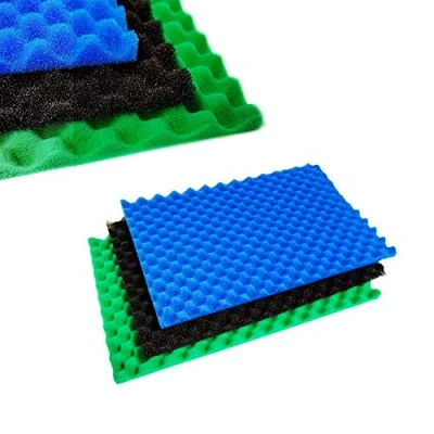 Image of Pisces Pond Filter 3 Grade Media Foam Set 18&quot; x 25&quot; (460 640mm) Coarse, Medium and Fine Universal Replacement Fish