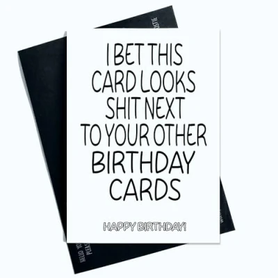 Image of Peachy Antics Funny Birthday Card For Him Her I Bet This Looks Friends, Family, Work Colleagues Joke Novelty SP169