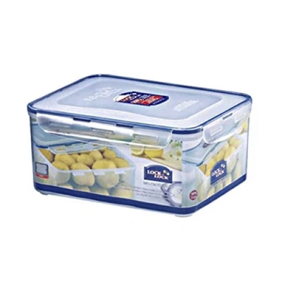 Image of LOCK &amp; Classic Rectangular Food Storage Container with Rack, 6.5 Litres (295 x 230 138 mm)