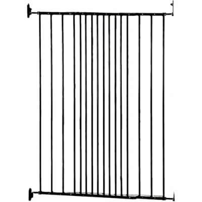 Image of Safetots Extra Tall Screw Fitted Baby Stair Gate, 62.5cm 106.8cm, Black, 103.5cm in Height, Gate for Toddler and Baby, Fit Safety Barrier, Easy Installation