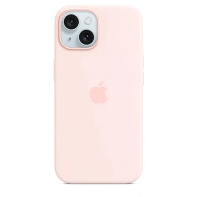Image of APPLE iPhone 15 Silicone Case with MagSafe Light Pink, Pink