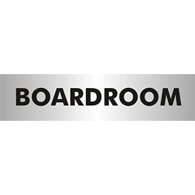 Image of Seco Boardroom Sign, 190mm x 45mm 2mm Brushed Aluminium Effect Acrylic