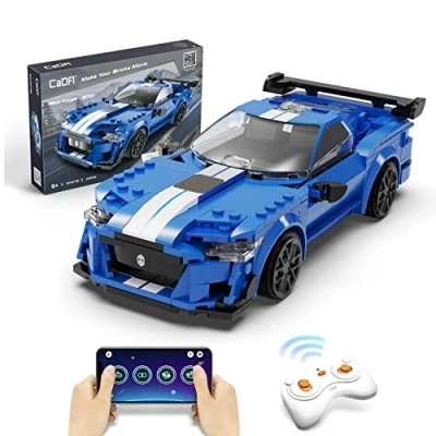 Image of CaDA Blocks Remote Controlled Blue Knight 500 Vehicle 325 Pieces
