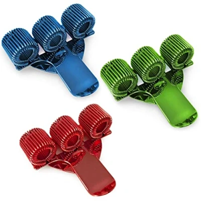 Image of OMG Ashton and Wright Triple Metal Pen Holder with Pocket Clip Ideal for Doctors/Nurses/Pilots [Pack of 3] Red, Blue Green