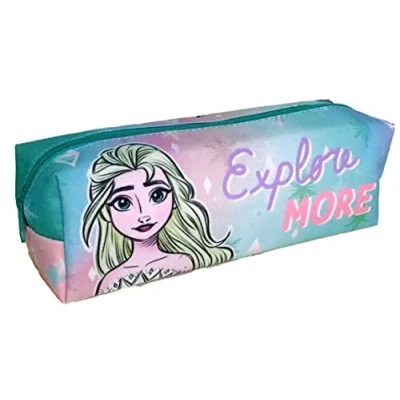 Image of Frozen Children&#039;s Character Square Rectangular Barrel Zipped Pencil Case