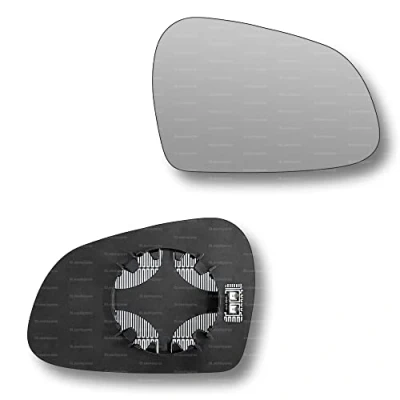 Image of Less4spares Replacement Wing Mirror Glass Right Compatible with Hyundai i10 2013 2019 CLIP ON Driver Off side Heated Convex