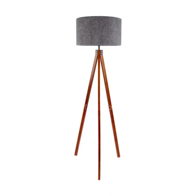 Image of Näve 2072528 floor lamp, wooden tripod, fabric