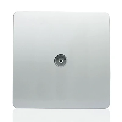 Image of Trendi Artistic Modern Glossy Tactile TV Socket Silver ART TVSSI