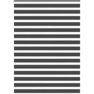 Image of vidaXL Zebra Blind Black 165x200 cm Fabric Width 160.9 Polyester
