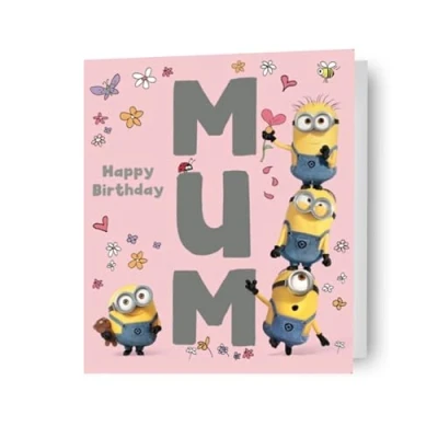 Image of despicable me, mum, birthday card