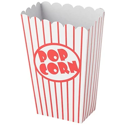Image of Unique Party 59023 Small Popcorn Boxes, Pack of 8