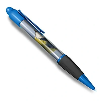 Image of 1 x Blue Ballpoint Pen (Black Ink) Tit Bird Garden Birds #3119