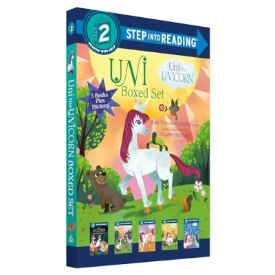 Image of Uni the Unicorn Step into Reading Boxed Set: Brings Spring; Uni&#039;s First Sleepover; Goes to School; Bakes a Cake; and Perfect ... Present