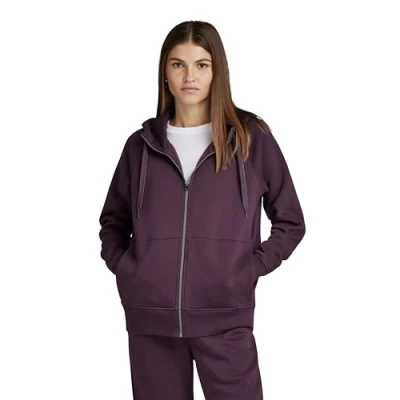 Image of G Star Women&#039;s Premium Core 2.1 Hooded Zip Thru Sweater, Purple (lt maze D22727 C235 8880), L