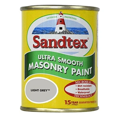 Image of Sandtex 150ml Tester Pot Light Grey Ultra Smooth Masonry Paint