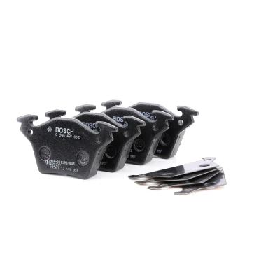 Image of 0004214210, 0004236210, 0030240220, 0034200220, 34200220 Brake pad set BOSCH 0 986 460 002 Low Metallic with anti squeak plate MERCEDES BENZ: V Class