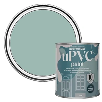 Image of Rust Oleum Blue uPVC Door and Window Paint In Satin Finish Coastal 750ml