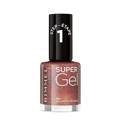Image of Rimmel London Super Gel Nail Polish At Home Manicure, Naughty Or Nice, Red Shades 12ml