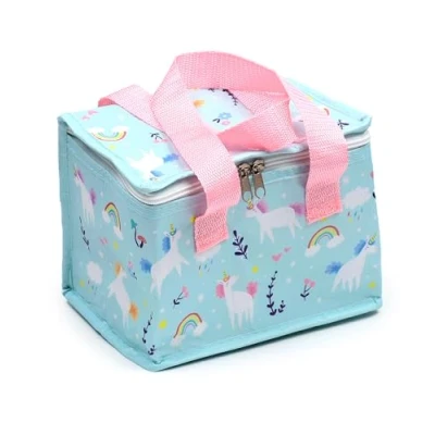 Image of Puckator RPET Cool Bag Lunch Unicorn Magic Themed Made from Recycled Plastic Bottle Insulated for Women Men Children Box Work &amp; School Beach Picnic Accessories