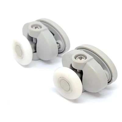 Image of ShowerPart Single Top Butterfly Shower Door Rollers/Wheels/Runners L051, Wheel Diameter 25mm and 25mm, Thickness 6mm, Plastic, Replacement Parts, 2X