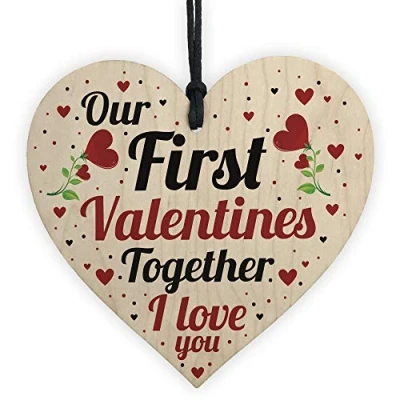 Image of RED OCEAN First Valentines Gift For Boyfriend Girlfriend 1st Card Him Her Keepsake Plaque
