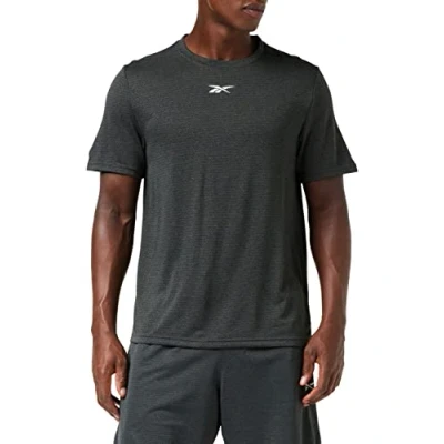 Image of Reebok Men&#039;s Workout Ready Melange T Shirt, Night Black, XS
