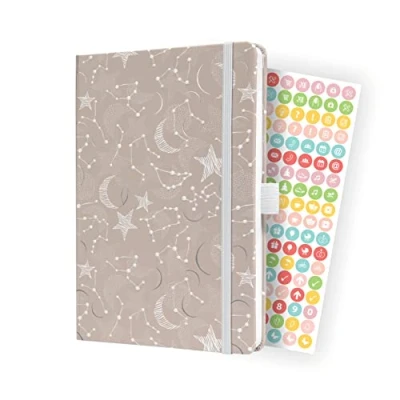 Image of SIGEL J4349 Jolie Weekly planner 2024, Cosmic Fantasy Beige, 13,5 x 20,3 cm, hardcover, 174 pages, White