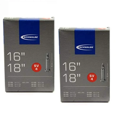 Image of Schwalbe SV4 Inner Tubes 16 x 1 1/8 to 18 1.35in, 40mm Presta Valve (2 Pack)