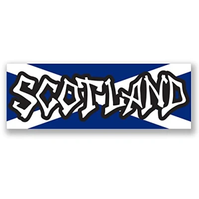 Image of 2 x Scotland Flag Sticker Car Bike Laptop Helmet Decal Scottish Pride #4145 (10cm Wide 3.6cm Tall)