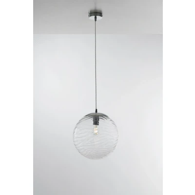 Image of Nereide Globe Glass Ceiling Pendant, Clear, E27