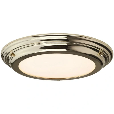 Image of Welland LED 1 Light Flush Polished Brass