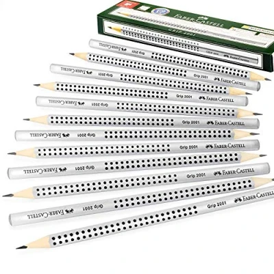 Image of Faber Castell Grip 2001 Triangular Graphite Pencils 2H Pack of 12