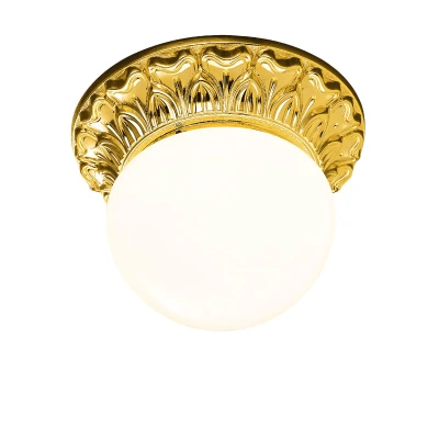 Image of Milady Glass Globe Ceiling Light 24 Carat Gold