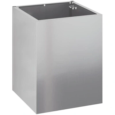 Image of vidaXL Garden Planter Silver Galvanised steel