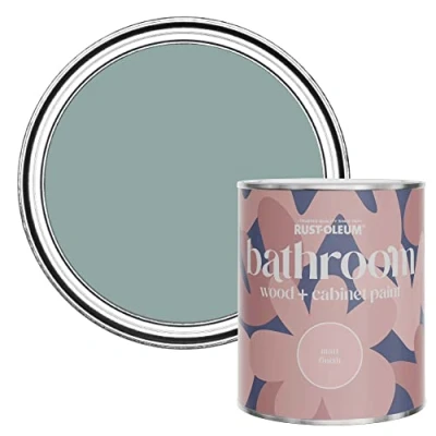 Image of Rust Oleum BLUE Moisture Resistant Bathroom Wood and Cabinet Paint in Matt Finish GRESHAM 750ML