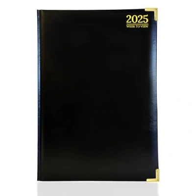 Image of G4GADGET Luxury 2025 A5 Week to View Diary Hardback Cover 80GSM Paper for Business Office &amp; Home