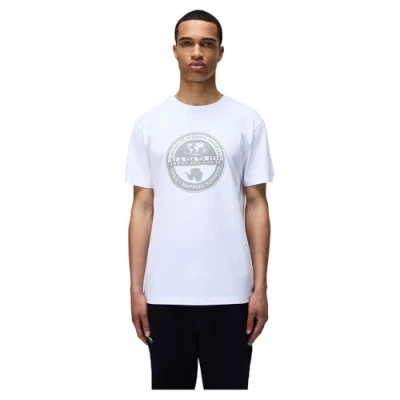 Image of Napapijri Men&#039;s Bollo Regular T Shirt, White, XL
