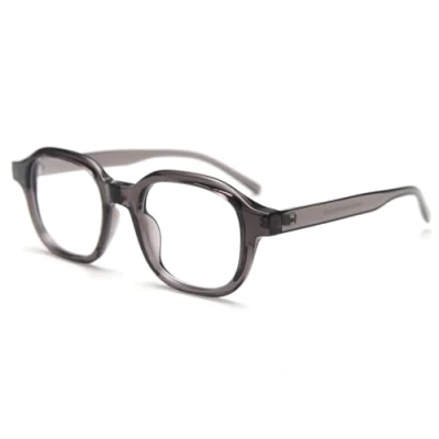 Image of kachawoo Retro Glasses Men Women TR90 Frame Square Clear Lens Thick Glasses, Grey With Clear, Large
