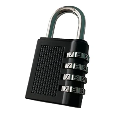 Image of Padlock 4 Digit Combination Lock Security Home Black