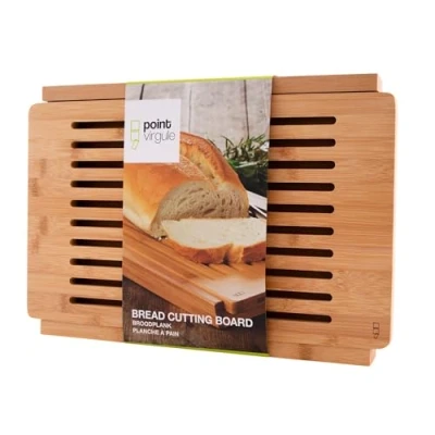 Image of Point Virgule Bread Chopping Board with Crumb Rack, Tray, Board, 40 x 27 3.5 cm