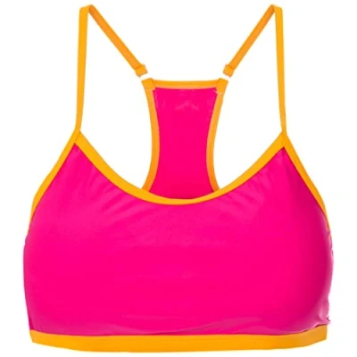 Image of Trespass Women&#039;s Ziena Bikini Top with Racerback Straps and Removable Pads Pink Lady, X Small