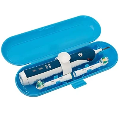 Image of meilinkeji Plastic Electric Toothbrush Travel Case for Oral B Pro Series, Blue