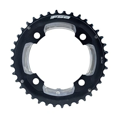 Image of FSA Unisex Adult Pro 2x11 Mtb Chainring Black, 104 x 38T (12mm Pin)