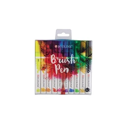 Image of Talens Ecoline 10 brush pens.