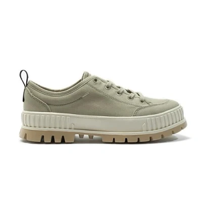Image of Palladium Pallashock Unisex Trainers, Size: 3.5, Eucalyptus Cotton