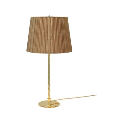 Image of GUBI table lamp 9205, brass, bamboo lampshade, height 58 cm